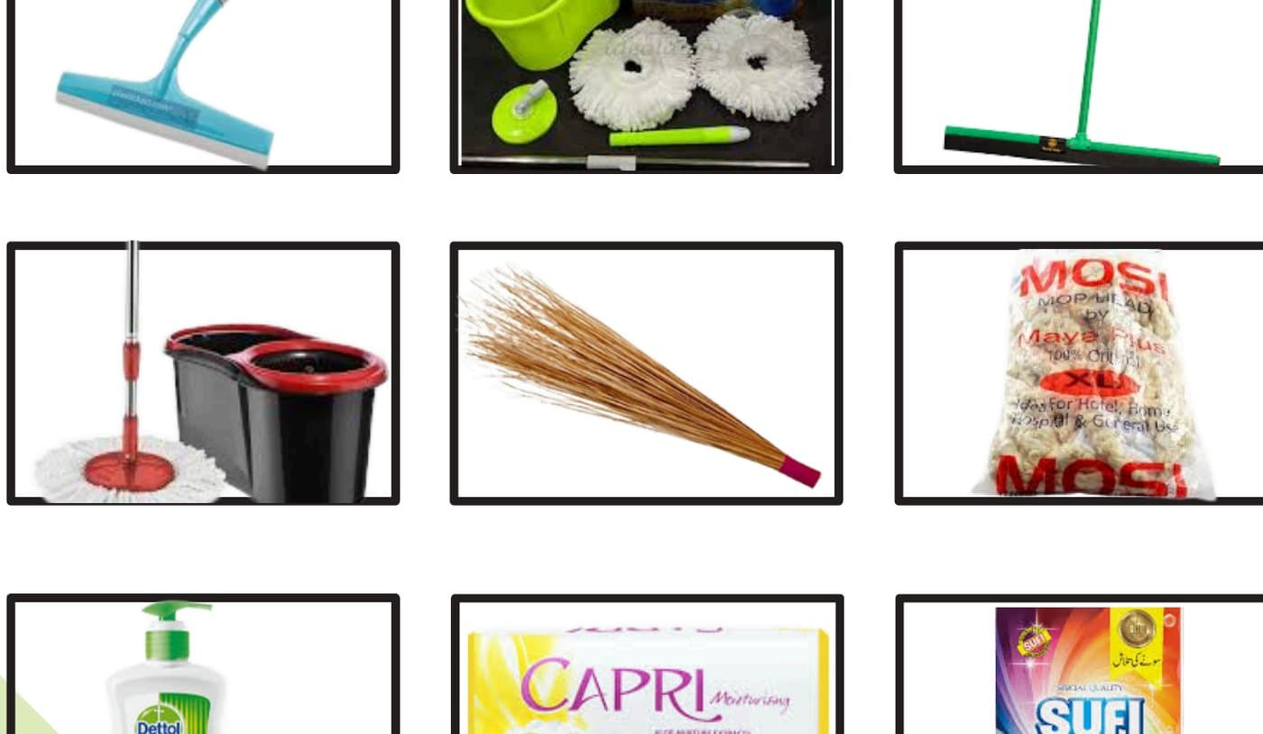 MOSI by Maya Plus janitorial products — squeegees, spin mops, brooms and mop refills